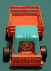 lot 200 image: Vintage Fisher Price Toys truck with driver as shown.