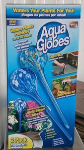 lot 47 image: 2-PACK AQUA GLOBES IN BOX AS SHOWN.
