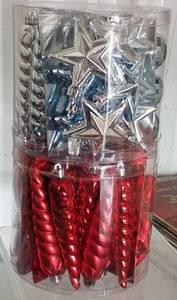 lot 54 image: CHRISTMAS ORNAMENTS IN STYLESCOLORS SHOWN.