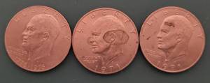 lot 85 image: LOT OF 3 1970S DOLLAR COINS AS SHOWN. (YOUR BID X 3)
