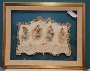 lot 88 image: ANTIQUE FRAMED 1895 CALENDAR CARD IN EXCELLENT CONDITION AS SHOWN. APPROX. 126 YEARS OLD