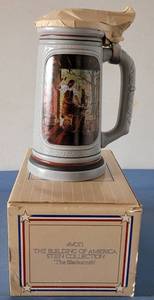 lot 104 image: VINTAGE 1985 AVON THE BUILDING OF AMERICA STEIN COLLECTION THE BLACKSMITH IN ORIGINAL BOX AS SHOWN.