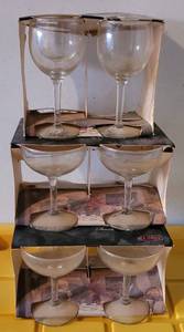 lot 128 image: LIBBEY CITATION WINE GOBLETS IN PACKAGES AS SHOWN.