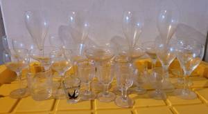 lot 132 image: ASSORTED STEMWARE, GOBLETS AND MORE AS SHOWN.