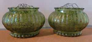 lot 138 image: VINTAGE GLASS PLANTERS IN STYLECOLORCONDITION SHOWN.