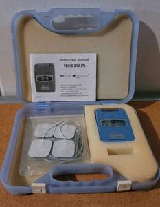 lot 159 image: METTLER ELECTRONICS METTLER 210-T FOR ELECTROTHERAPY WITH CASE AS SHOWN.