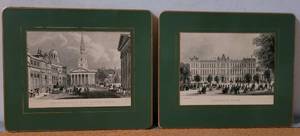lot 163 image: FRAMED PICTURES OF THE NEW OPENING TO ST. MARTINS CHURCH AND BUCKINGHAM PALACE AS SHOWN.