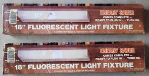 lot 166 image: LOT OF 2 FLUORESCENT LIGHT FIXTURES IN ORIGINAL BOXES AS SHOWN.