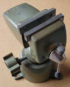 lot 169 image: VINTAGE PANAVISE SWIVEL AND TILT BASE VISE AS SHOWN.