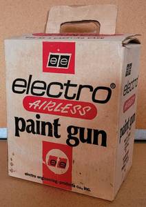 lot 196 image: VINTAGE ELECTRO AIRLESS PAINT GUN MODEL 2400 WITH ORIGINAL CARRY-ON BOX AS SHOWN.