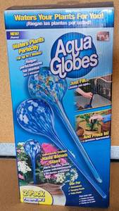 lot 208 image: AQUA GLOBES IN BOX AS SHOWN.