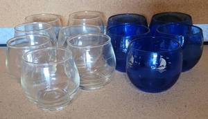 lot 210 image: LOT OF GLASS VOTIVECANDLE HOLDERS AS SHOWN.