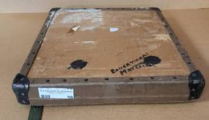 lot 39 image: VINTAGE MOVIE REEL BOX WITH FILM STRIP AS SHOWN.
