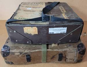 lot 57 image: VINTAGE MOVIE REEL BOXES AS SHOWN.