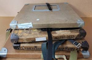 lot 60 image: VINTAGE MOVIE REEL BOXES AS SHOWN.