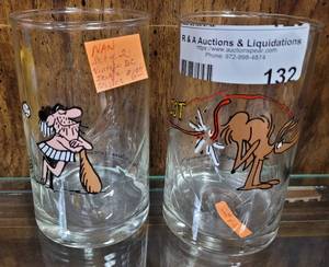 lot 132 image: COLLECTIBLE ICE AGE GLASSES AS SHOWN.