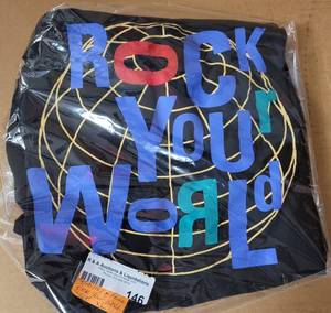 lot 146 image: MUSIC HALL OF FAME ROCK YOUR WORLD T-SHIRT AS SHOWN.