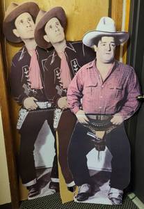 lot 175 image: VINTAGE LOU COSTELLO AND BUD ABBOTT LIFESIZE CARDBOARD STANDUPS IN STYLECOLORCONDITION SHOWN.