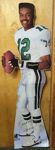 lot 176 image: VINTAGE 1992 RANDALL CUNNINGHAM LIFESIZE CARDBOARD STANDUP IN STYLECOLORCONDITION SHOWN.
