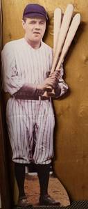 lot 178 image: BABE RUTH LIFESIZE CARDBOARD STANDUP IN STYLECOLORCONDITION SHOWN.