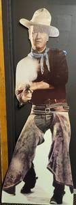 lot 182 image: VINTAGE JOHN WAYNE LIFESIZE CARDBOARD STANDUP IN STYLECOLORCONDITION SHOWN.