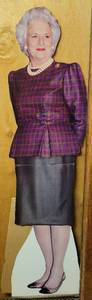 lot 184 image: VINTAGE BARBARA BUSH LIFESIZE CARDBOARD STANDUP IN STYLECOLORCONDITION SHOWN.