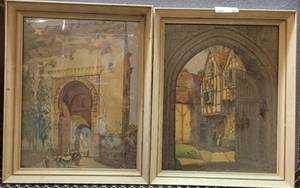 lot 203 image: 2 FRAMED ART PICTURES AS SHOWN.