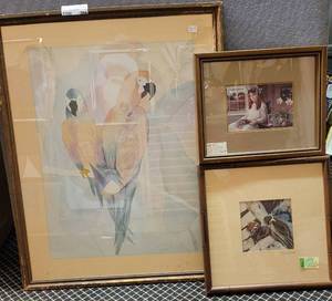 lot 204 image: ASSORTED FRAMED PRINTS AS SHOWN.