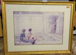 lot 211 image: FRAMED AND MATTED HENRY RYLAND MELODY AS SHOWN. CHECK IT OUT