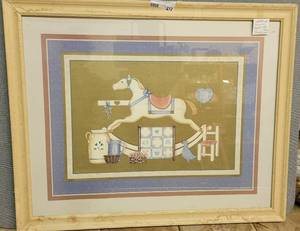 lot 212 image: FRAMED AND MATTED PRINT IN STYLEDESIGN SHOWN.