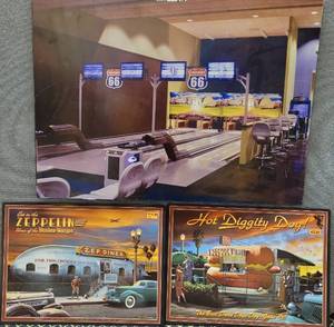 lot 214 image: LOT OF 3 WALL DECOR FRAMES IN STYLESTHEMES AS SHOWN.