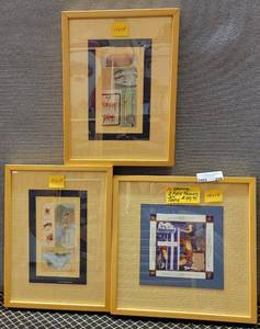 lot 215 image: LOT OF 3 NAUTICAL NAUTICAL THEME FRAMES AS SHOWN.