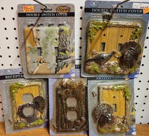 lot 225 image: LOT OF LIGHT SWITCH  RECEPTACLE COVERS AS SHOWN.