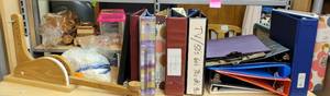 lot 230 image: LOT OF BINDERS AND MORE AS SHOWN.