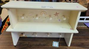 lot 268 image: LOT OF 2 WALL SHELVES WITH HOLDERS AS SHOWN.