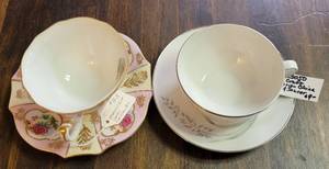 lot 278 image: LOT OF 2 TEA CUP AND SAUCER SETS IN STYLEDESIGNSBRANDS AS SHOWN.