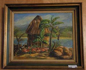 lot 354 image: HELLEN Y. EZELL FRAMED PAINTING IN STYLECOLORCONDITION SHOWN.