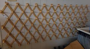 lot 361 image: WALL MOUNTED DISPLAY RACK AS SHOWN.