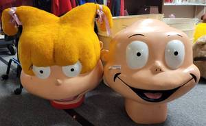 lot 375 image: 2 RUGRATS COSTUME HEADS AS SHOWN.