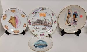 lot 463 image: COLLECTIBLE PLATES INCLUDING LIMOGES FRANCE MUSEUM OF ART, SISMA COQUILLES SHELL PLATE, GORHAM MOPPETS 1975 MOTHERS DAY AND ROYAL FALCON IRONSTONE ENGLAND AS SHOWN.