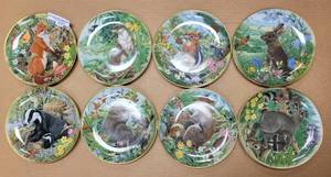 lot 467 image: 8 WOODLAND CREATURE PLATE COLLECTION PLATES FROM THE HAMILTON COLLECTION AS SHOWN.