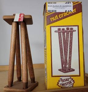 lot 540 image: 2 TEXAS TWISTER NUT CRACKERS AS SHOWN. ONE IS IN ORIGINAL BOX.