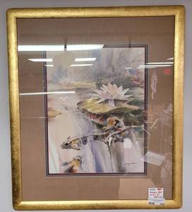 lot 550 image: FRAMED HEIGHTON ART PICTURE AS SHOWN. MEASURES APPROX. 26.5 X 31.