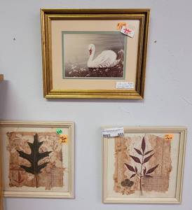 lot 553 image: LOT OF 3 FRAMED PRINTS IN STYLESCOLORS SHOWN.