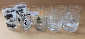 lot 562 image: ASSORTED GLASSES INCLUDING CROWN ROYAL PAIR AS SHOWN.
