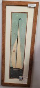 lot 614 image: WARREN KIMBLE MATTED PRINT IN STYLE SHOWN.