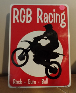 lot 17 image: METAL MOTORCROSS RACING SIGN - APPROXIMATELY 8 X 10
