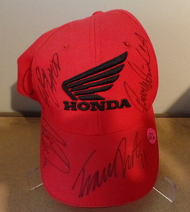 lot 27 image: HONDA BALL CAP SIGNED BY VARIUS MOTORCROSS CELEBRITIES