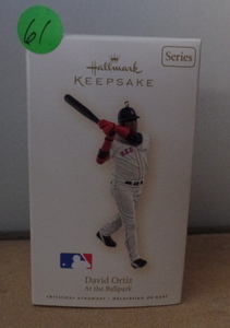 lot 61 image: HALLMARK KEEPSAKE ORNAMENT - MLB DAVID ORTIZ (BOSTON REDSOX)