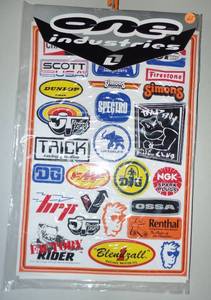 lot 65 image: NIP - ONE INDUSTRIES RACING DECALS